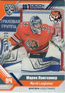 LANGHAMER Marek KHL Premium 2019 First Season FST-11-059 Blue /20