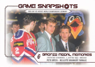 BŘÍZA Petr Legendary Cards Bronze Medal Memories 1993 Snapshots GS-04 Red /25