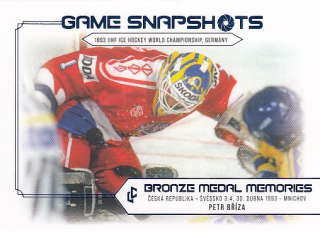 BŘÍZA Petr Legendary Cards Bronze Medal Memories 1993 Snapshots GS-10 Blue /15