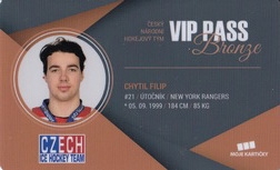 CHYTIL Filip Czech Ice Hockey Team 2018 VIP Pass Bronze č. 14