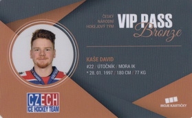 KAŠE David Czech Ice Hockey Team 2018 VIP Pass Bronze č. 13
