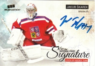ŠKAREK Jakub Czech Ice Hockey Team 2018 National Pride Signature č. 33 Gold /10