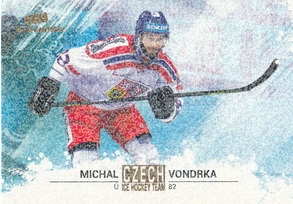 VONDRKA Michal Czech Ice Hockey Team 2018 č. 41 Gold Rainbow /5