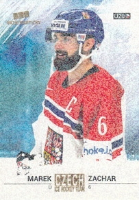 ZACHAR Marek Czech Ice Hockey Team 2018 č. 43 Gold Rainbow /5