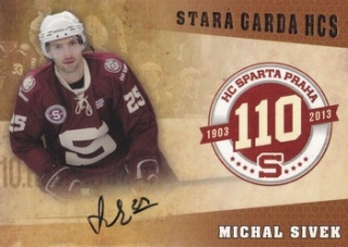 SIVEK Michal STARÁ GARDA HC Sparta Praha č. 15 PODPIS /30