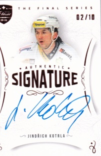 KOTRLA Jindřich OFS Classic The Final Series Authentic Signature TFS-JK Red /10