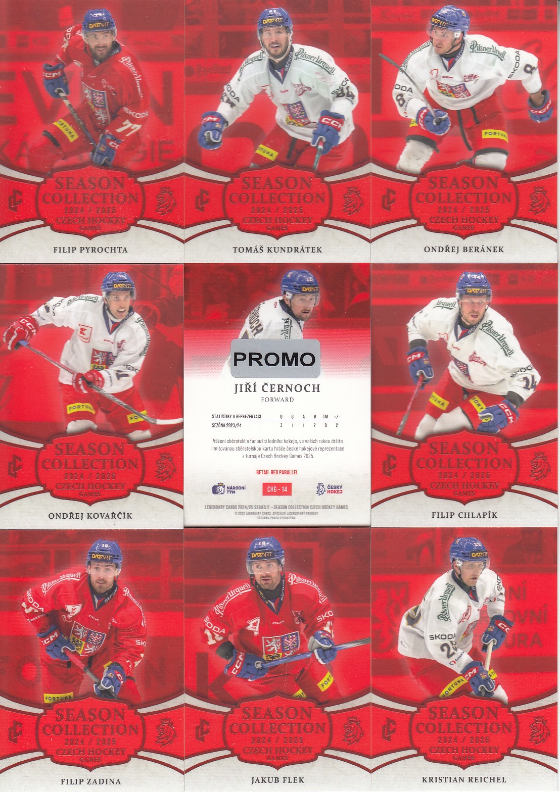 ZADINA Filip LC Season Collection 2024/2025 Czech Hockey Games CHG-16 Red PROMO