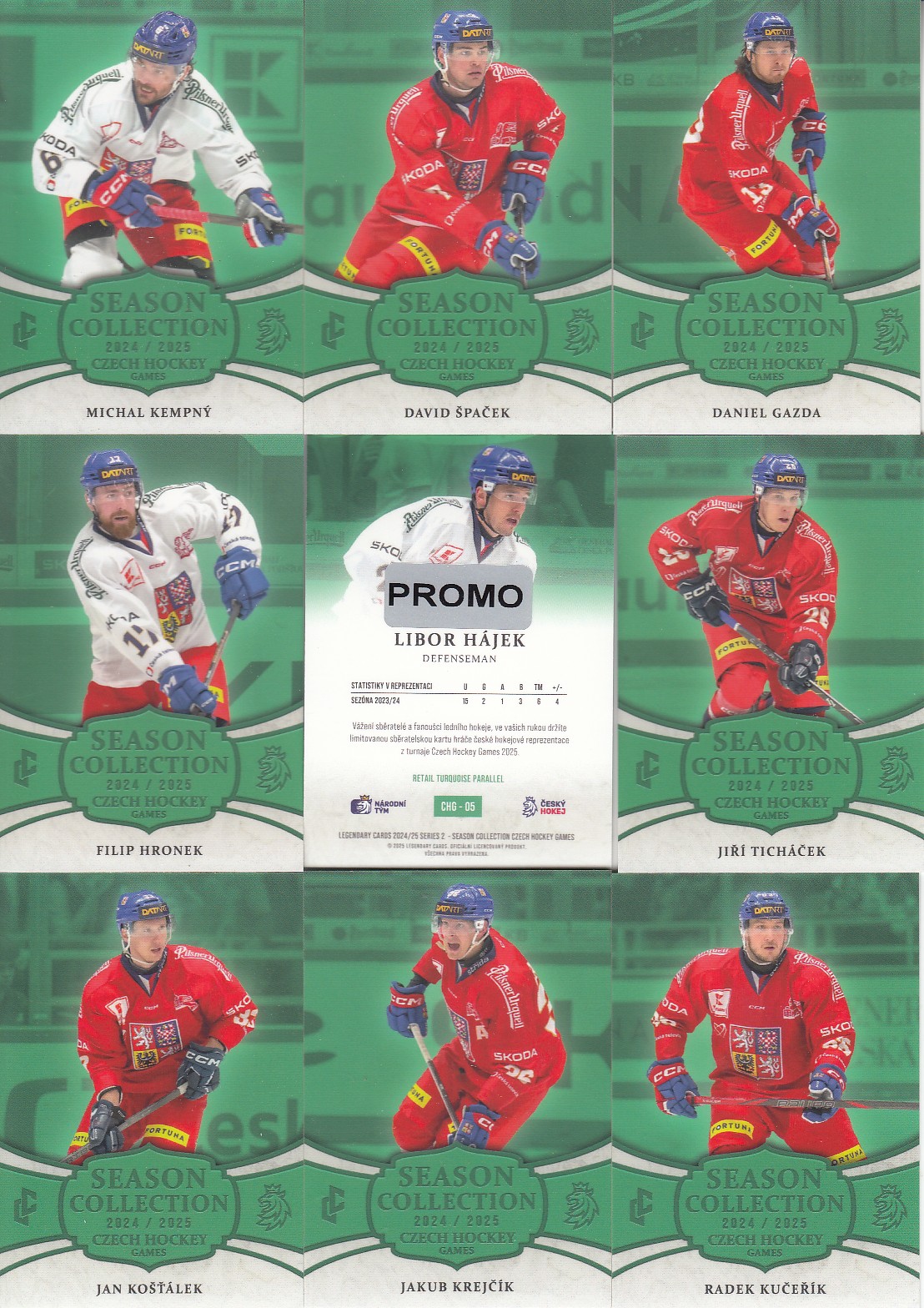 KOŠŤÁLEK Jan LC Season Collection 2024/2025 Czech Hockey Games CHG-07 Turquoise PROMO