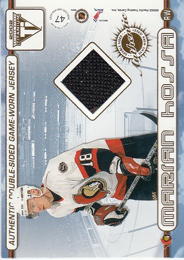 HAVLÁT Martin HOSSA Marián PS Titanium 2001/2002 Double-Sided Game-Worn Jersey č. 47 č. 99