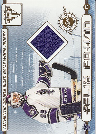 PÁLFFY Zigmund POTVIN Felix Private Stock 2001/2002 Double-Sided Game-Worn Jersey č. 17
