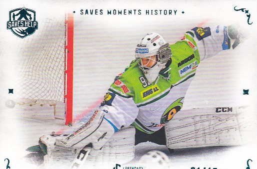 ZÁVORKA Tomáš Legendary Cards Saves Help Saves Moments History SMH-18 Turquoise /19