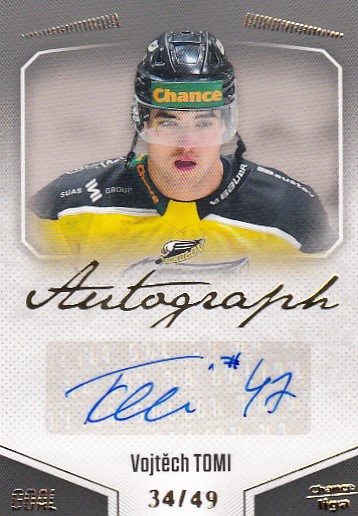 TOMI Vojtěch GOAL Cards 2022/2023 Autograph č. 16