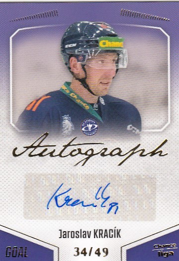 KRACÍK Jaroslav GOAL Cards 2022/2023 Autograph č. 28