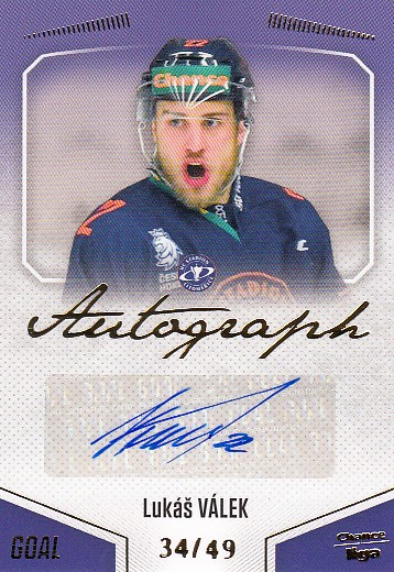 VÁLEK Lukáš GOAL Cards 2022/2023 Autograph č. 29