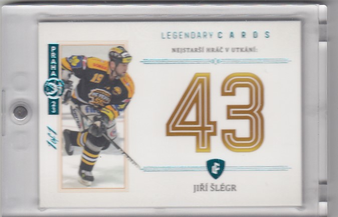 ŠLÉGR Jiří Legendary Cards Records ELH ZC-O5 Turquoise EXPO 1of1