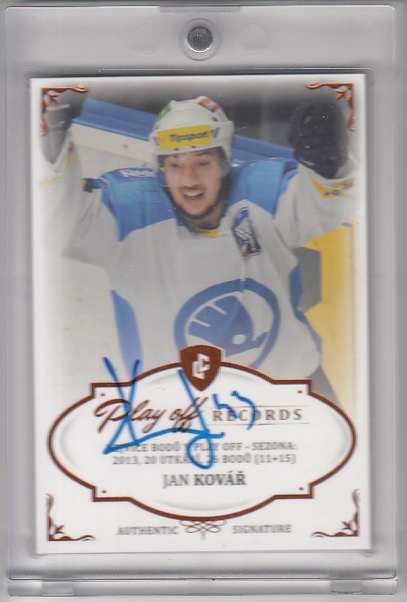 KOVÁŘ Jan Legendary Cards Records ELH PPS-02 Signature /13
