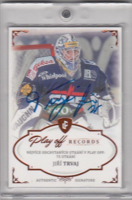 TRVAJ Jiří Legendary Cards Records ELH PG-02 Signature /13