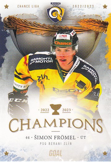 FRÖMEL Šimon GOAL Cards 2022/2023 Champions Zlín č. 20