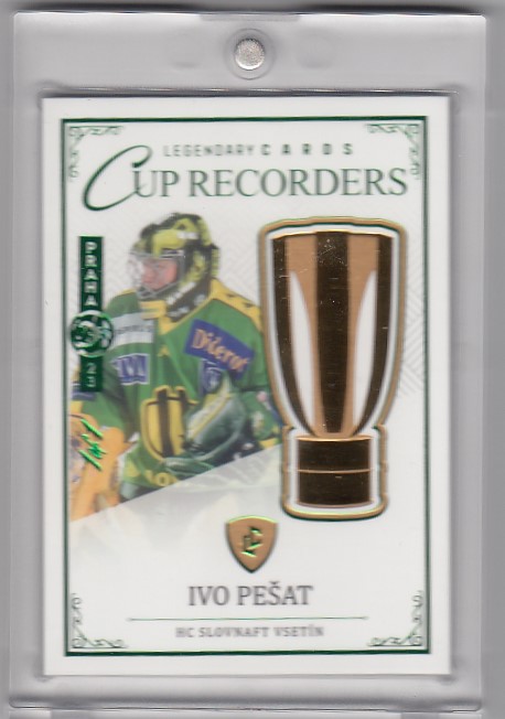 PEŠAT Ivo Legendary Cards Records ELH CR-04 Emerald EXPO 1of1