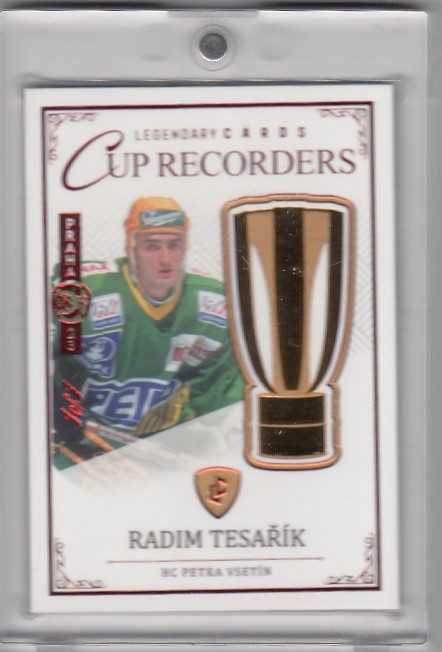 TESAŘÍK Radim Legendary Cards Records ELH CR-11 Red EXPO 1of1
