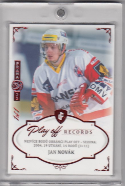 NOVÁK Jan Legendary Cards Records ELH PPD-05 Red EXPO 1of1