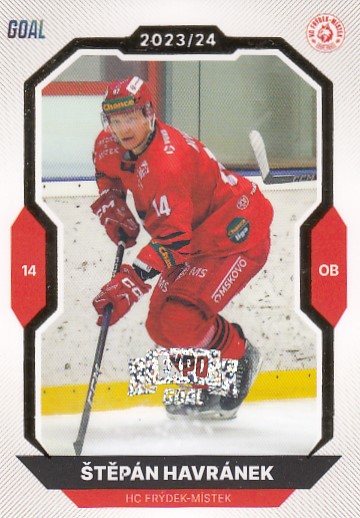 HAVRÁNEK Štěpán GOAL Cards 2023/2024 č. 116 EXPO Perleť /6