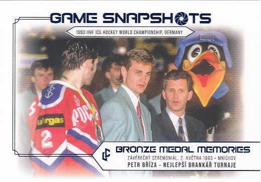 BŘÍZA Petr Legendary Cards Bronze Medal Memories 1993 Snapshots GS-04 Blue /15