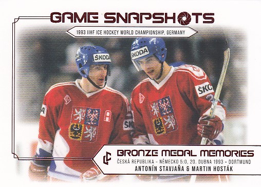 STAVJAŇA HOSTÁK Legendary Cards Bronze Medal Memories 1993 Snapshots GS-21 /25