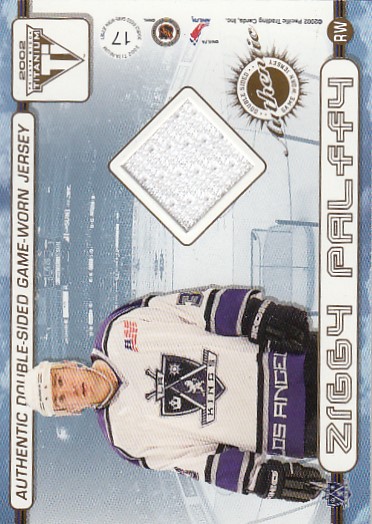 PÁLFFY Zigmund POTVIN Felix Private Stock 2001/2002 Double-Sided Game-Worn Jersey č. 17