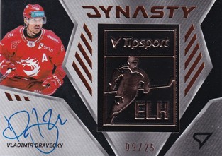 DRAVECKÝ Vladimír SPORTZOO 2024/2025 Dynasty DY-02 Copper LOGO AUTO /25