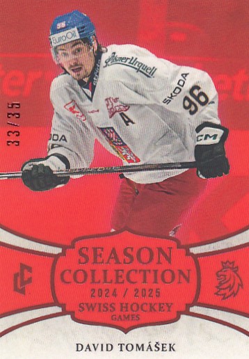 TOMÁŠEK David LC Season Collection 2024/2025 Swiss Hockey Games SHG-24 Red /35