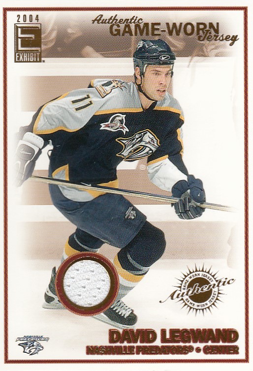 LEGWAND David Pacific Exhibit 2003/2004 Game-Worn Jersey Oversized č. 209 /750