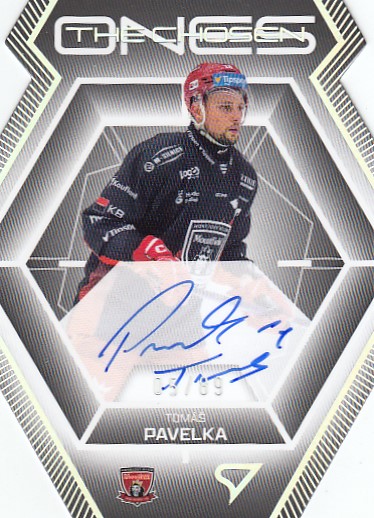 PAVELKA Tomáš SPORTZOO 2024/2025 The Chosen Ones COS-TP Die Cut Auto /89