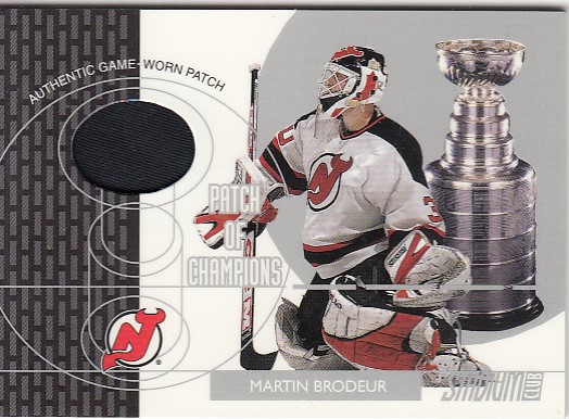 BRODEUR Martin Stadium Club 2002/2003 Patch of Champions PC-4 22/25