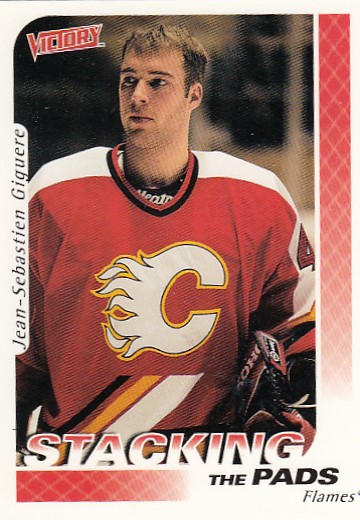 GIGUERE Jean-Sebastien UD Victory 1999/2000 č. 383 Stacking the Pads