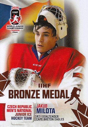MILOTA Jakub BYcards 2025 WJCH č. 54 Bronze Medal