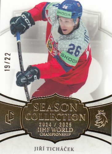 TICHÁČEK Jiří LC Season Collection 2024/2025 IIHF World Championship WCH-04 Collectors Gold /22