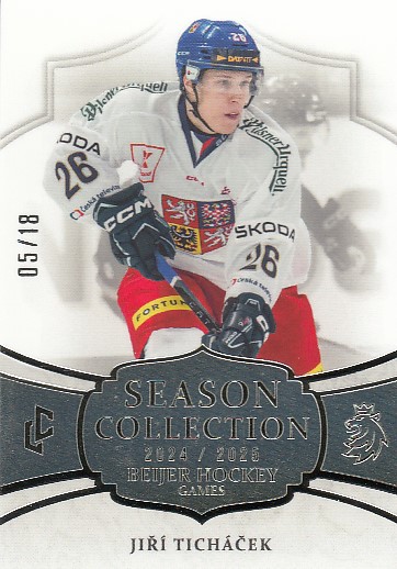 TICHÁČEK Jiří LC Season Collection 2024/2025 Beijer Hockey Games BHG-03 Collectors Platinum /18