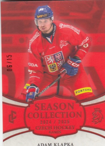 KLAPKA Adam LC Season Collection 2024/2025 Czech Hockey Games CHG-28 Red /15