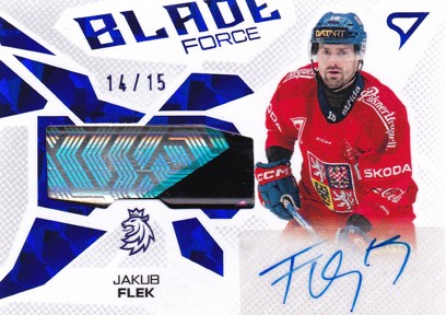 FLEK Jakub SportZoo Hokejové Česko 2026 Blade Force BFS-JF Blue Auto /15