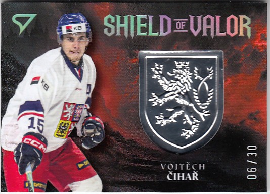 ČIHAŘ Vojtěch SportZoo Hokejové Česko 2026 Shield Of Valor SV-VC Royal Silver /30