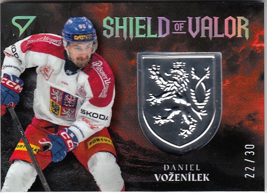 VOŽENÍLEK Daniel SportZoo Hokejové Česko 2026 Shield Of Valor SV-DV Royal Silver /30