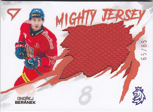 BERÁNEK Ondřej SportZoo Hokejové Česko 2026 Mighty Jersey MJS-OB Red Copper /65