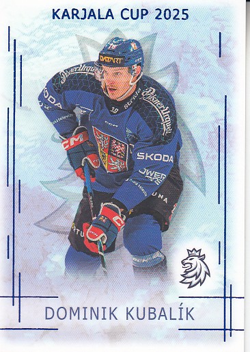KUBALÍK Dominik Real Cards 2025/2026 Karjala Cup KC-14 Blue /9