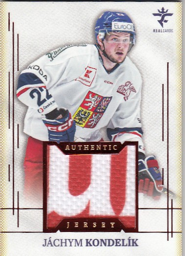 KONDELÍK Jáchym Real Cards 2025/2026 Authentic Jersey AJ-11 Red /9