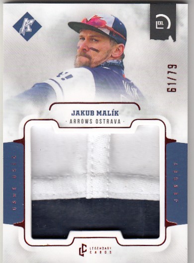 MALÍK Jakub LC Czech Baseball 2022 Game Used Patch M-1 /79