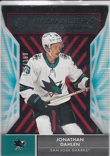 DAHLEN Jonathan UD SPx 2021/2022 Radiance FX Rookies RFX-97 Red /150