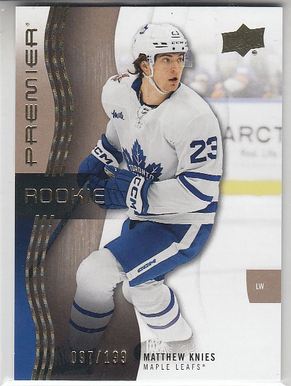 KNIES Matthew UD Premier 2023/2024 č. 138 Rookie Bronze /199