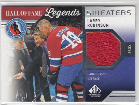 ROBINSON Larry UD SP Game Used 2021/2022 Hall of Fame Legends Sweaters Jersey HOF-LA