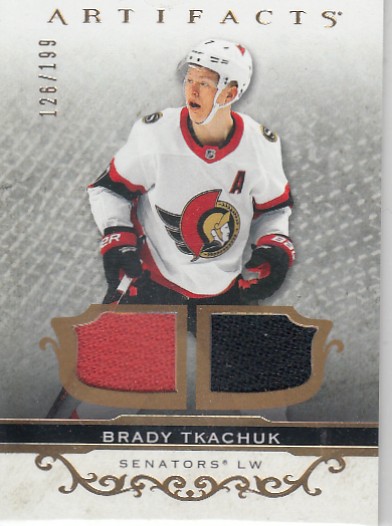 TKACHUK Brady UD Artifacts 2021/2022 č. 102 Dual Jersey /199